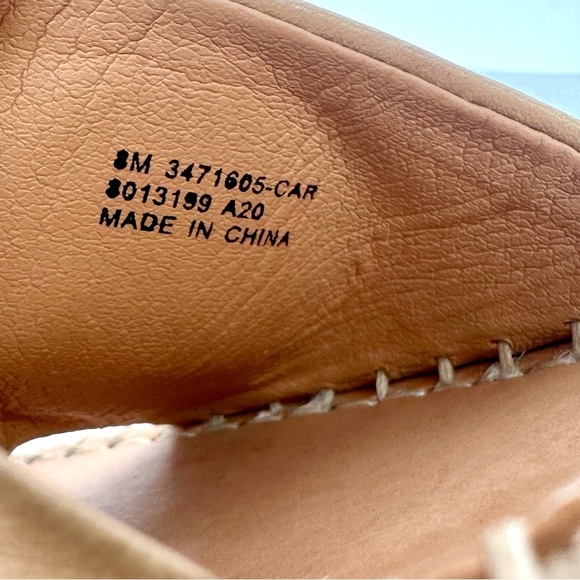 FRYE AND CO. Tan Espadrille Wedge Sandals Size 8 - Picture 8 of 9